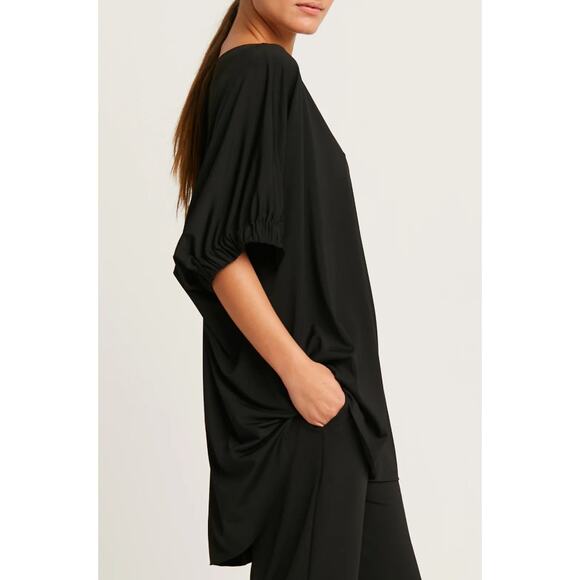 Planet by Lauren G Matte Jersey Fashion Tee Lagenlook Black - Size 1 (4-8) - Picture 11 of 14